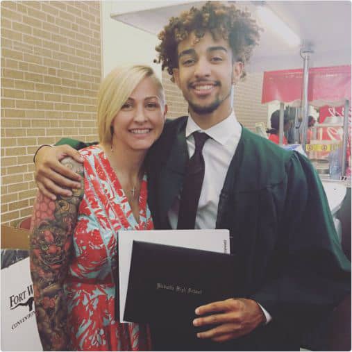 Christie Brimberry at her son's graduation