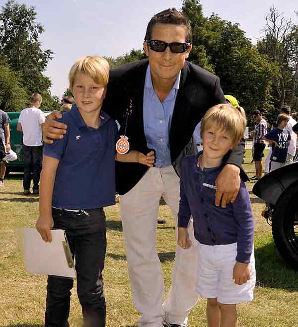 Bear Grylls looks very happy with his sons