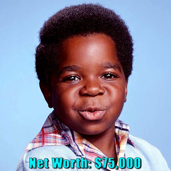 Image of American actor, Gary Coleman net worth is $75,000