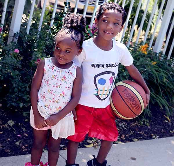 Image of Yandy Smith kids Skylar (daughter) and Omere Harris (son)