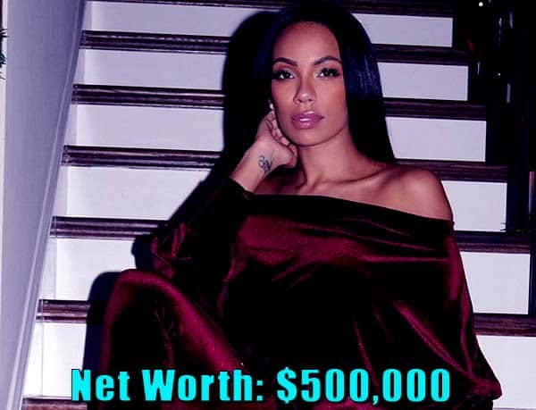 Image of TV Personality, Erica Mena net worth is $500,000