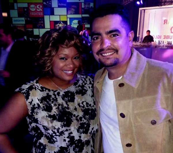 Image of Sunny Anderson with her ex- boyfriend Chef Aaron Sanchez