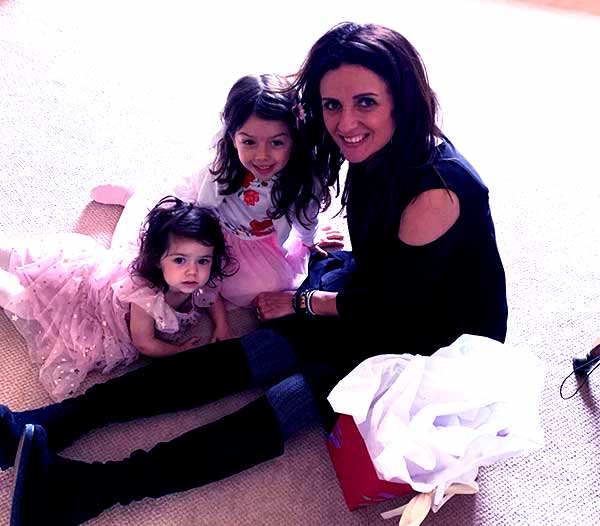 Image of Jenni Pulos with her daughter Alianna Marika Nassos and Georgia Grace Nassos