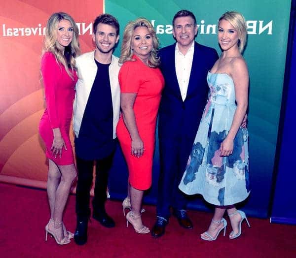 Image of Todd Chrisley with his wife Julie and with their kids Savannah, Chase and Grayson Chrisley