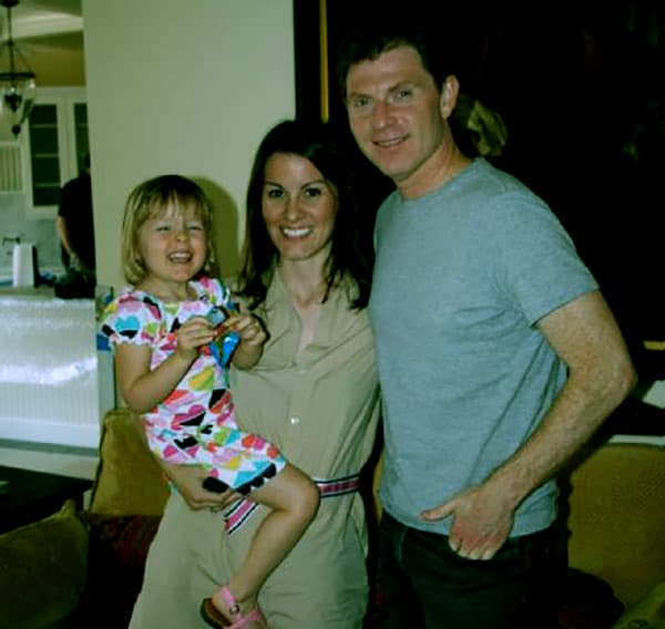 Image of Kate Connelly with her husband Bobby Flay and with her daughter So...