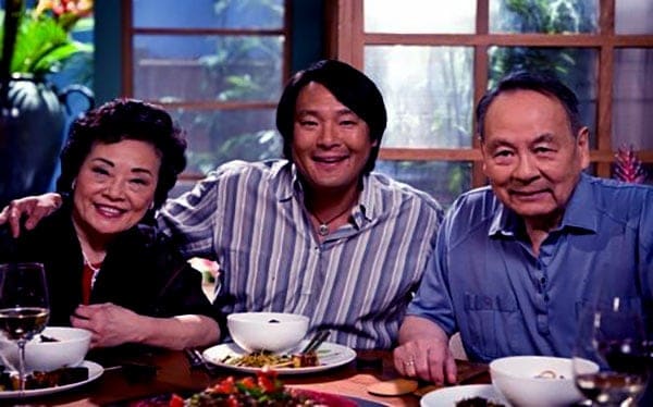 Image of Ming Tsai with his parents Stephen Tsai (father) and Iris Tsai (mother)