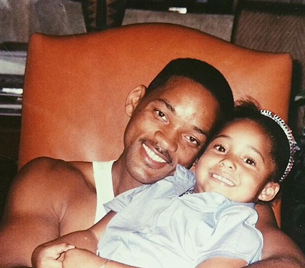Image of Jordy Woods with her uncle Will Smith during her childhood times.