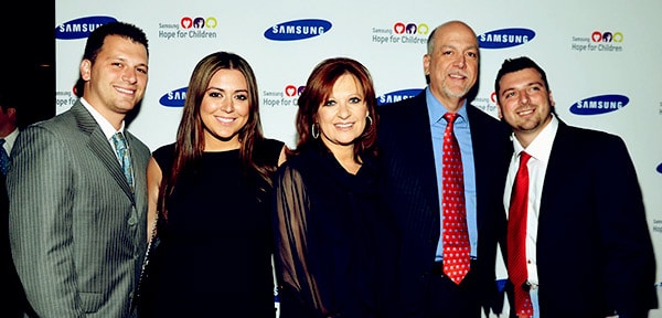 Image of Caroline Manzo and her husband Albert Manzo along with kids Lauren, Christopher and Albie Manzo