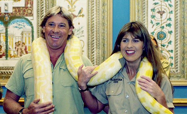 Image of Steve Irwin with his wife Terri Irwin