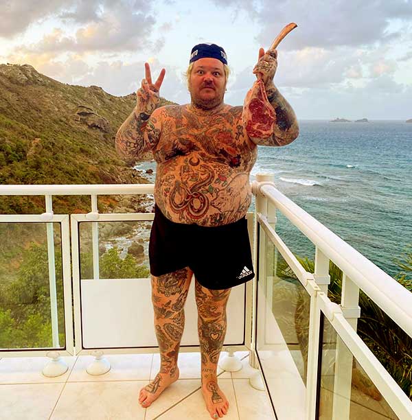 Image of TV star, Matty Matheson full body tattoo